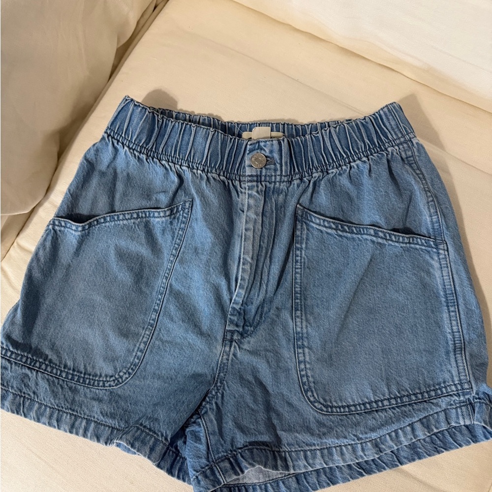 Madewell paper bag denim shorts